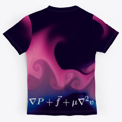 Navier Stokes #1 Black T-Shirt Back