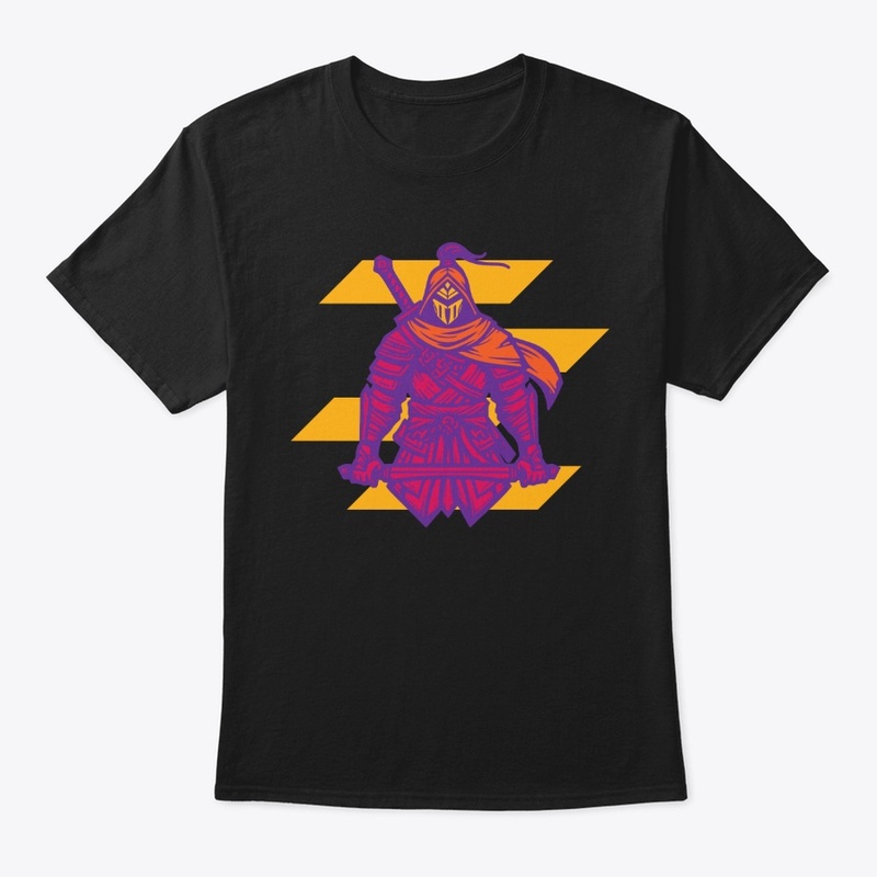 neon ronin striped knight