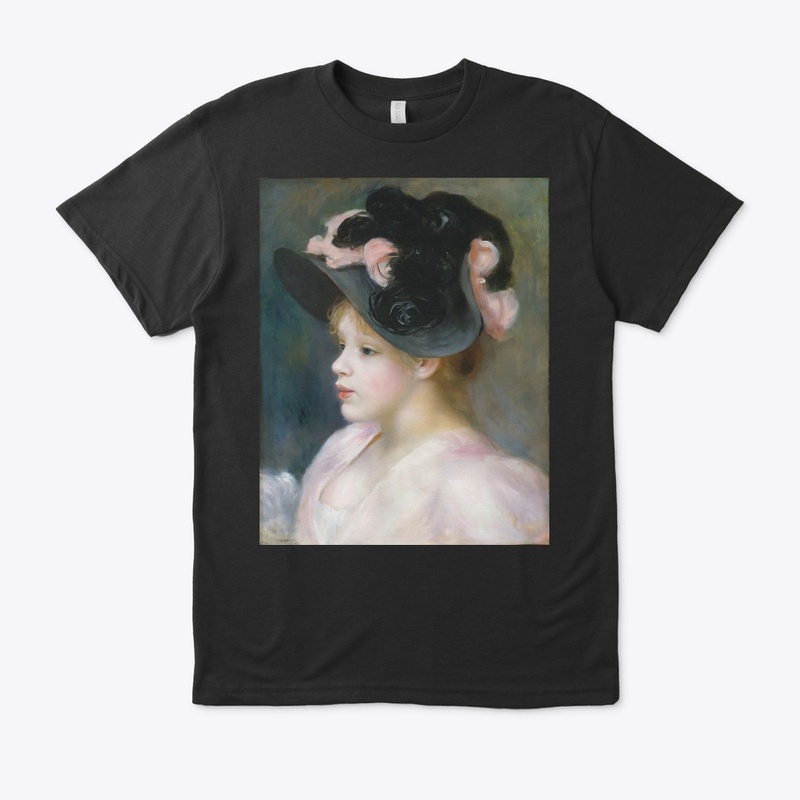 Young Girl In A Pink And Black Hat
