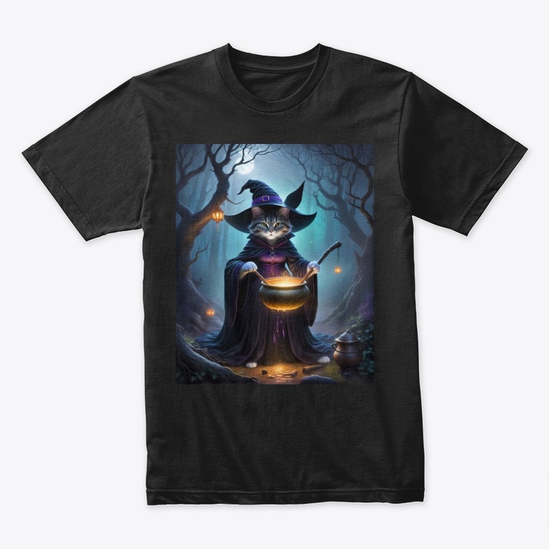 Enchanting Witch Cat in Forest