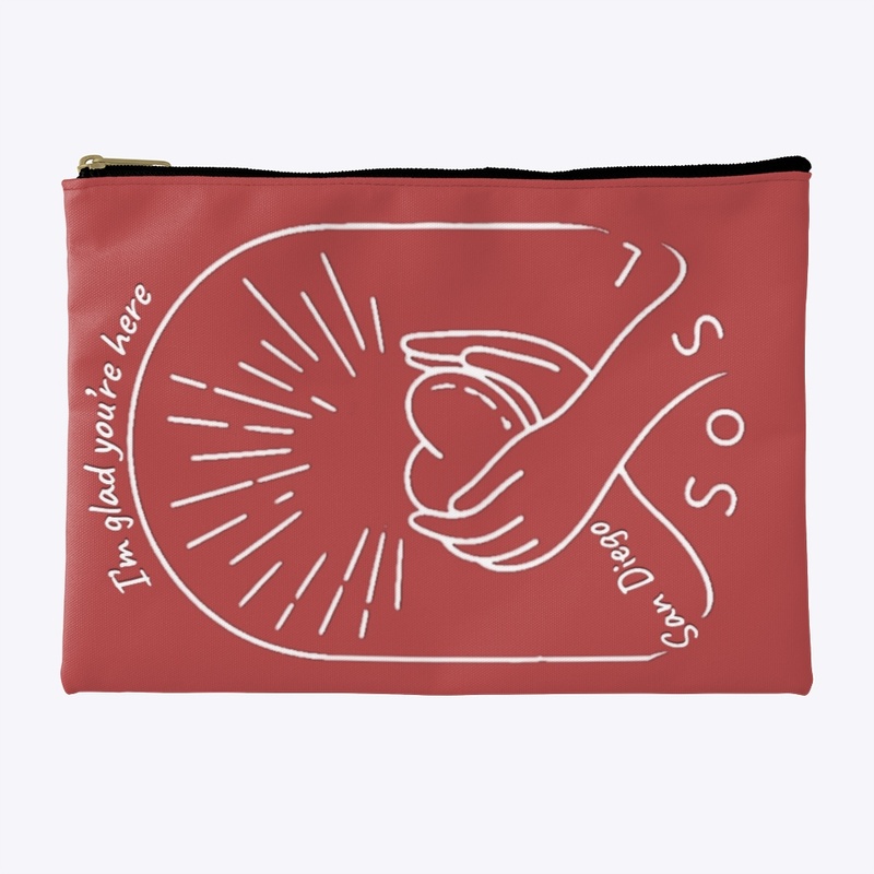 Hands and heart design keepsake pouch