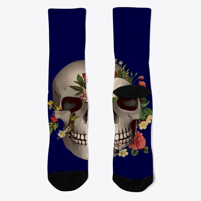 Broken Skull and Flowers - Valentine's