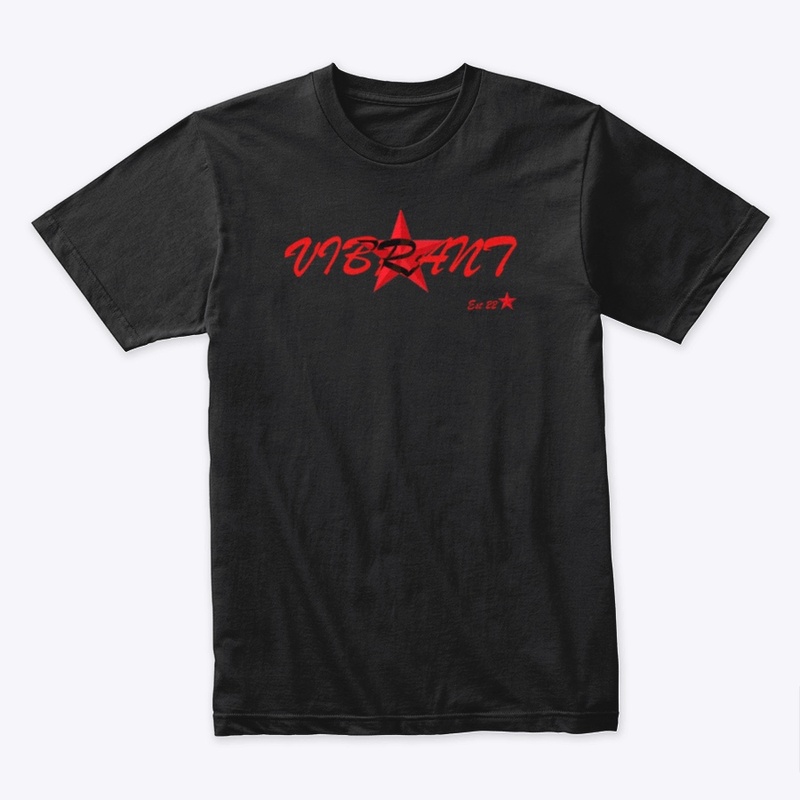 vibrant mindset tee black red