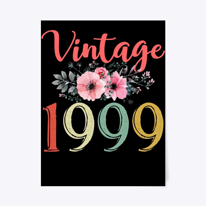 Vintage 1999 Floral 21st Birthday Gift