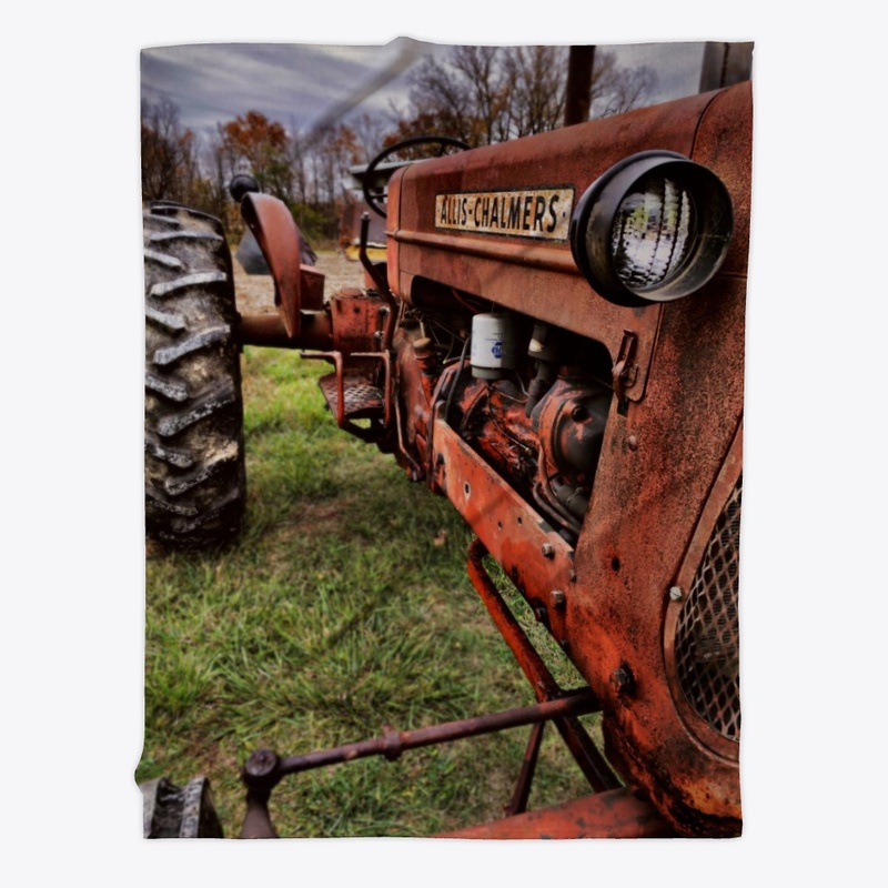 Orange Tractor Blanket