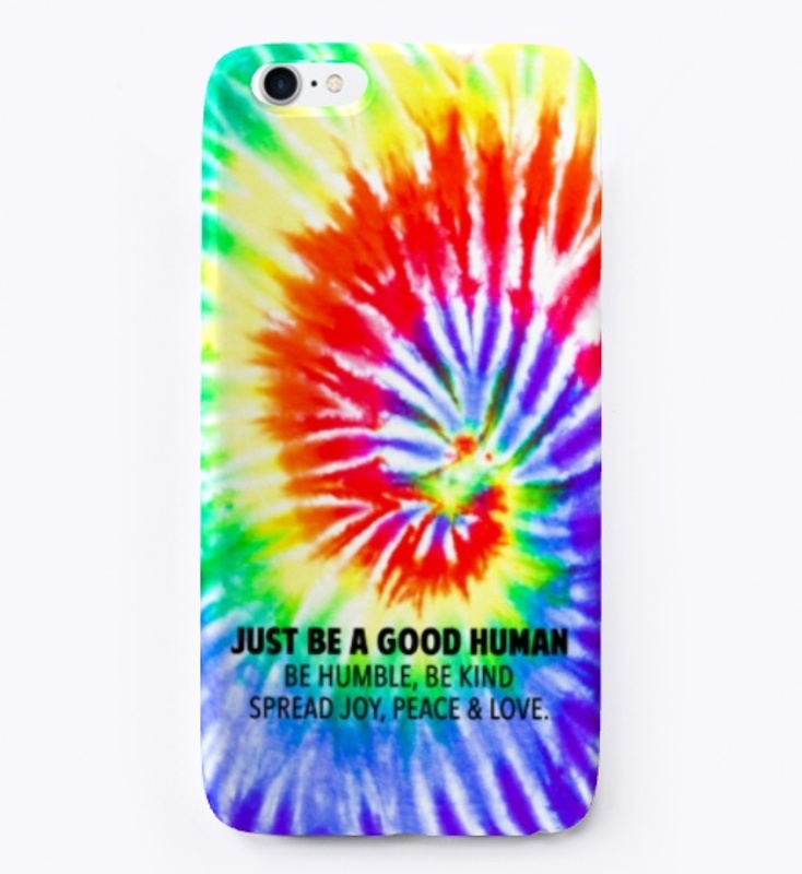 RAINBOW TIE DYE GOOD HUMAN | BLACK LOGO