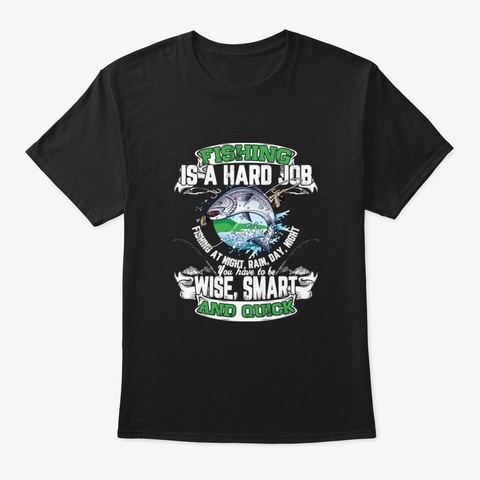 Fishing Qjqdf Black T-Shirt Front