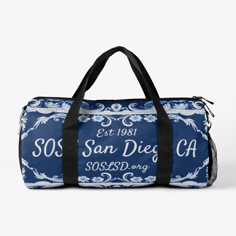 SOSL pottery blue wrap & shield duffle