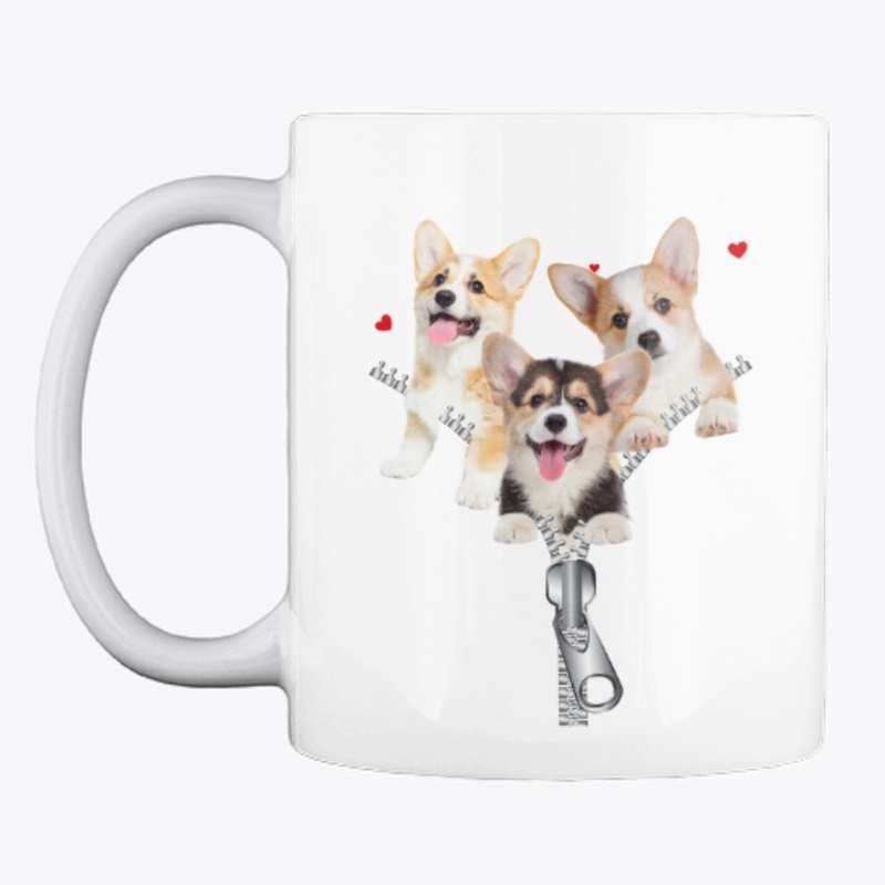 SHN 7 Zipper Corgi die cut