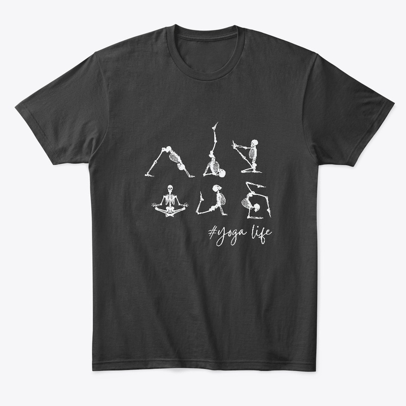 Yoga Life Skeleton with white characters