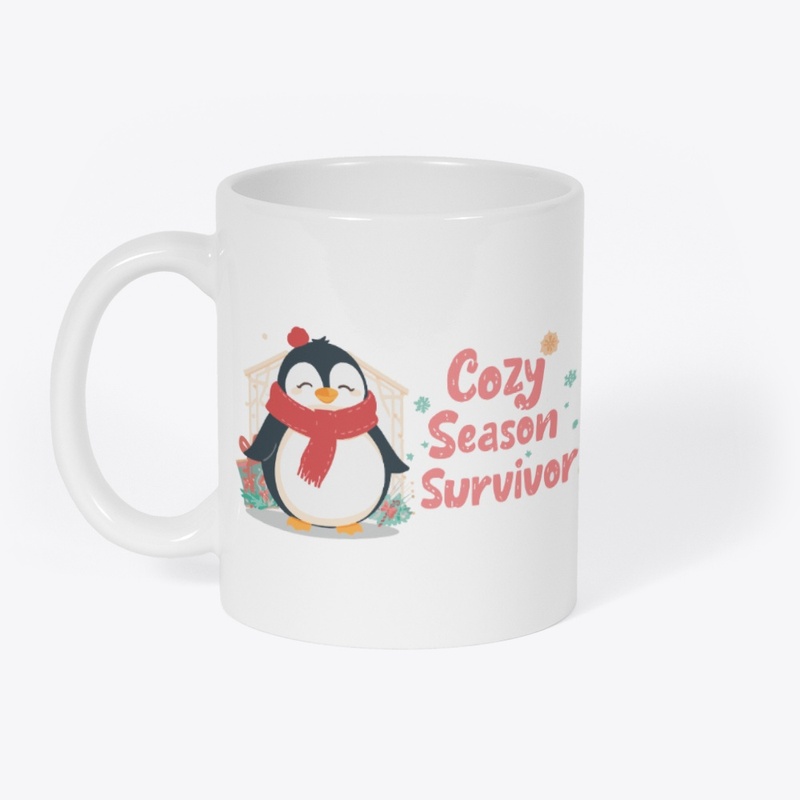 Cozy Season Survivor Penguin Design