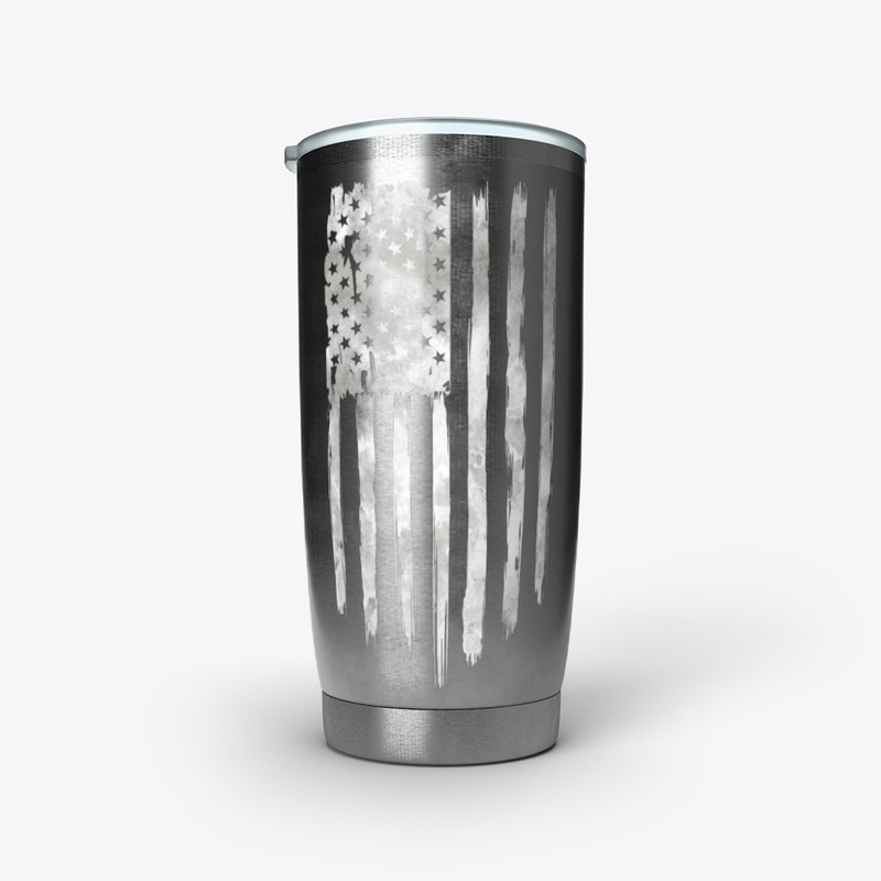 Distressed Flag Tumbler