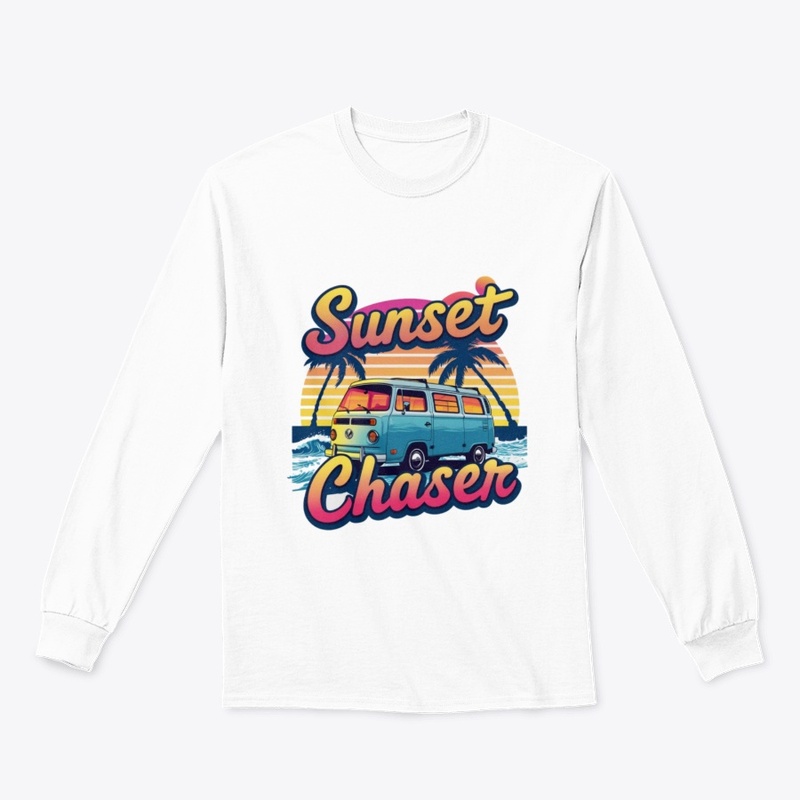 Sunset Chaser – Retro Beach Van Sunset
