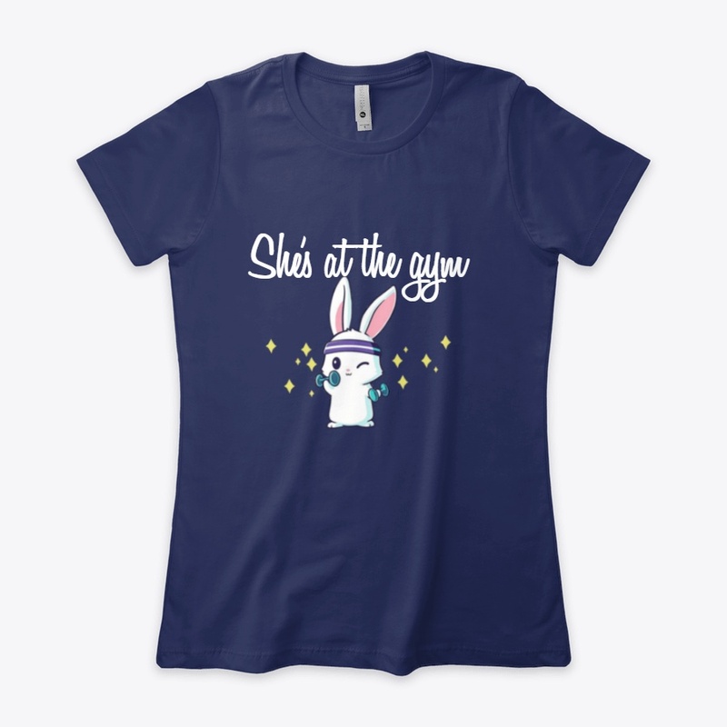 She's at the gym fitness bunny sport