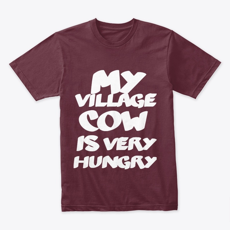 My village cow is very hungry