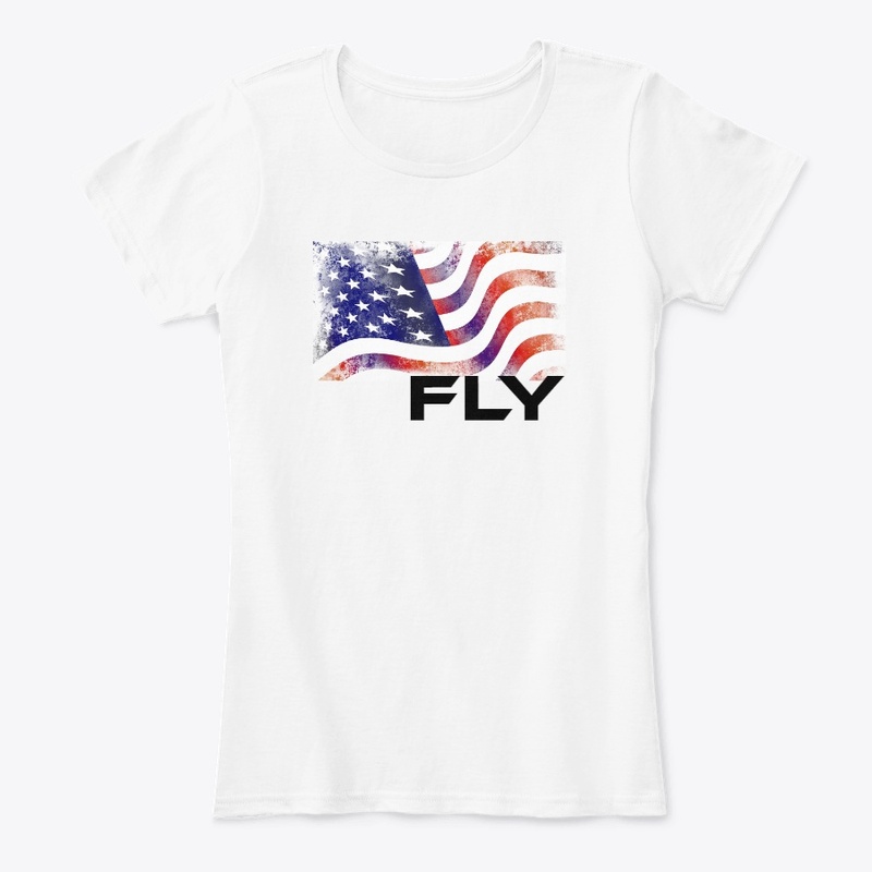 Fly in America t-shirt and sticker