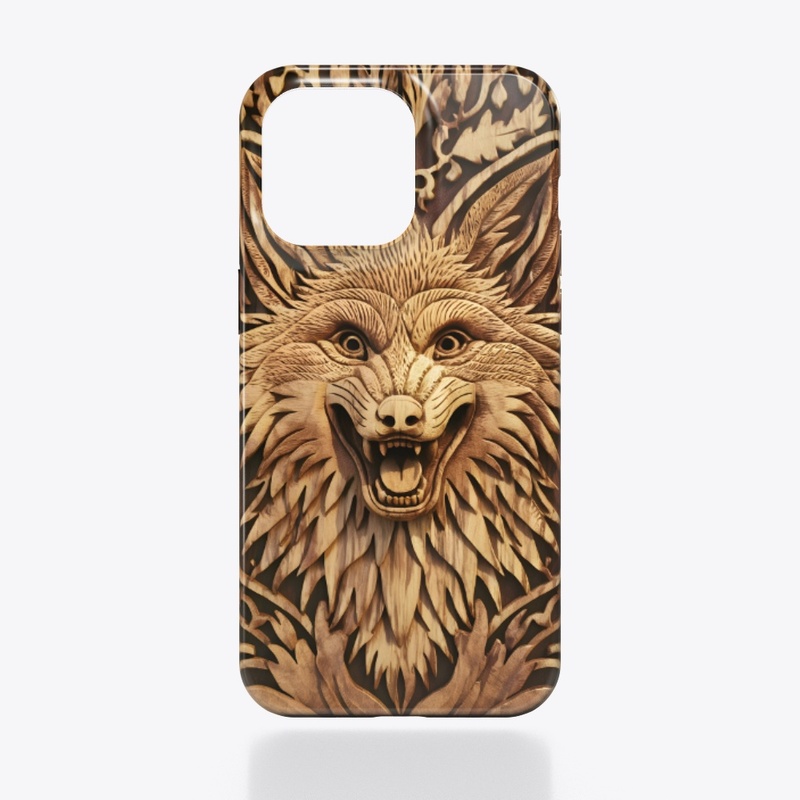Best carved Wolf Iphone cover design.
