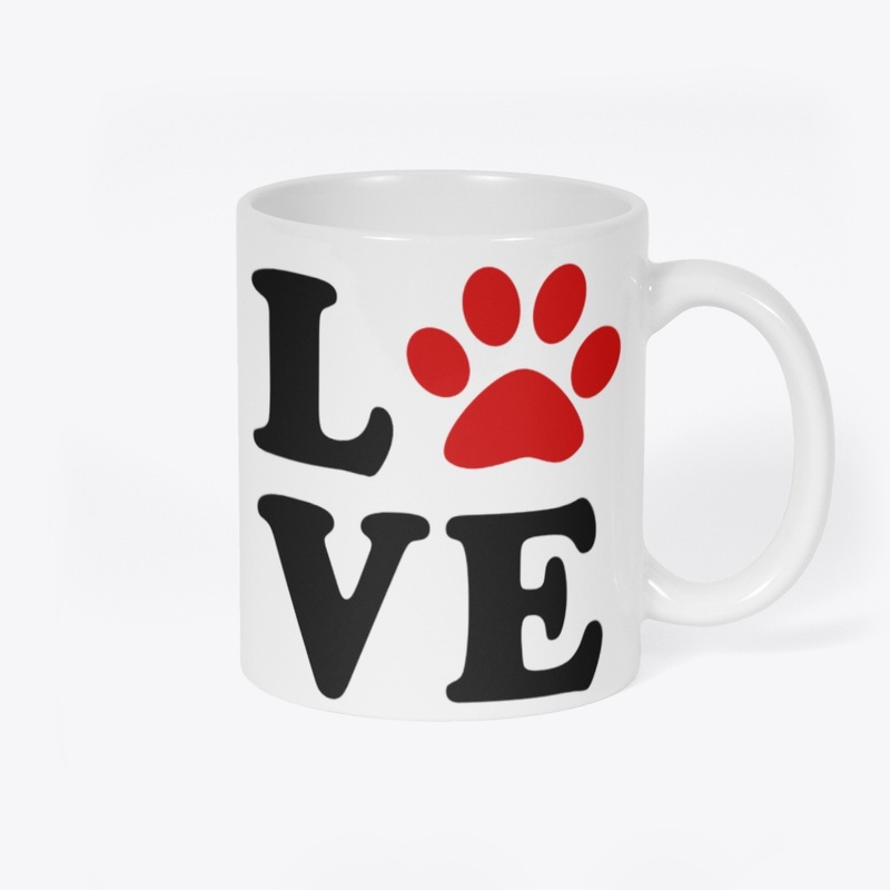 Love With a Paw Print Mug