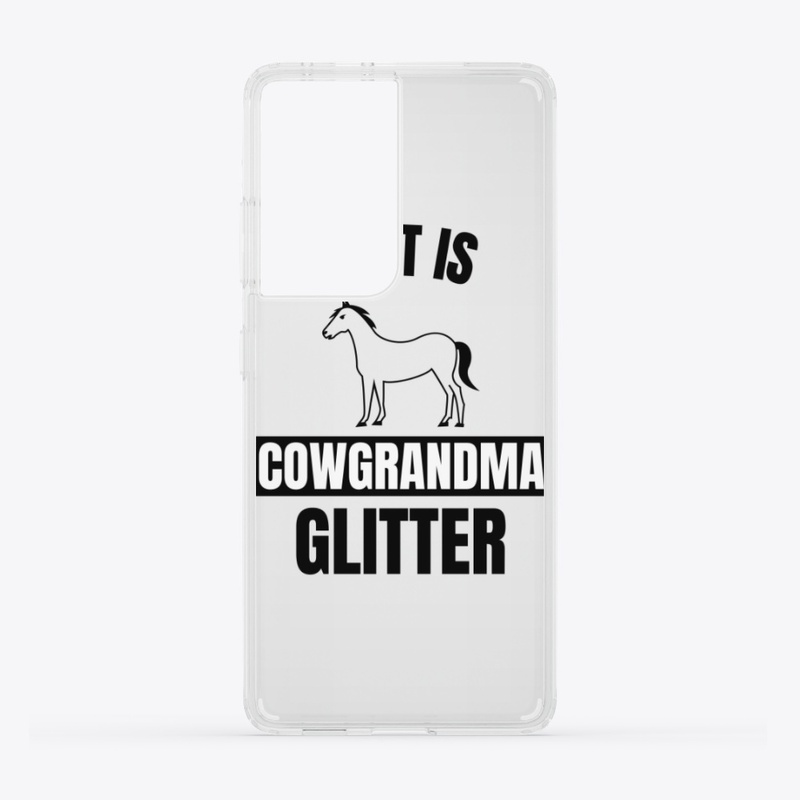 Dirt is cowgrandma glitter funny horse l