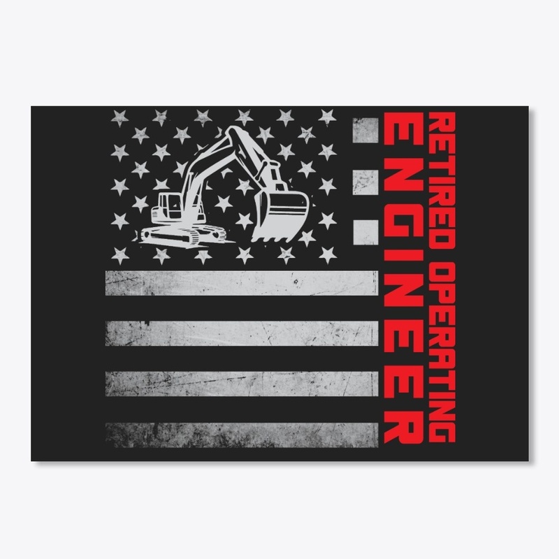 Retired Operating Engineer US Flag Mask