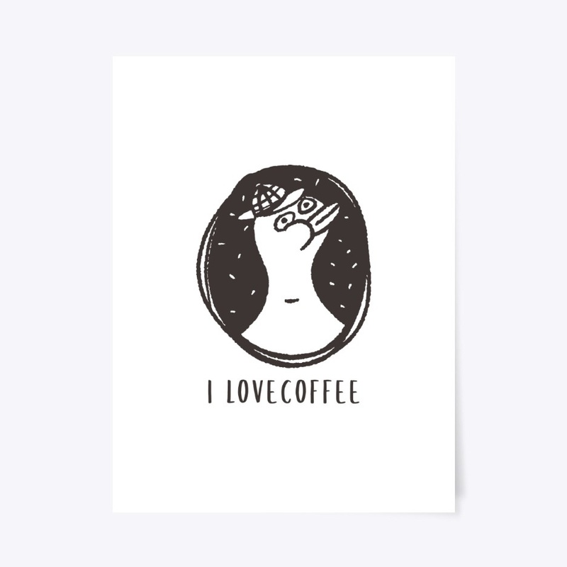 I love coffee funny duck