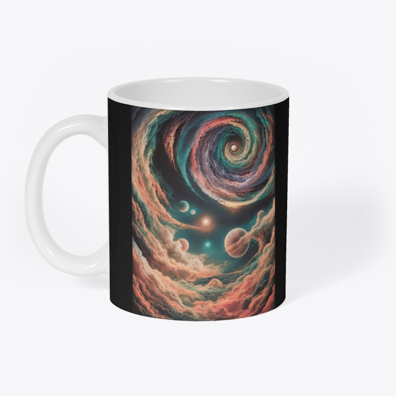 Colorful space printed tee shirt 