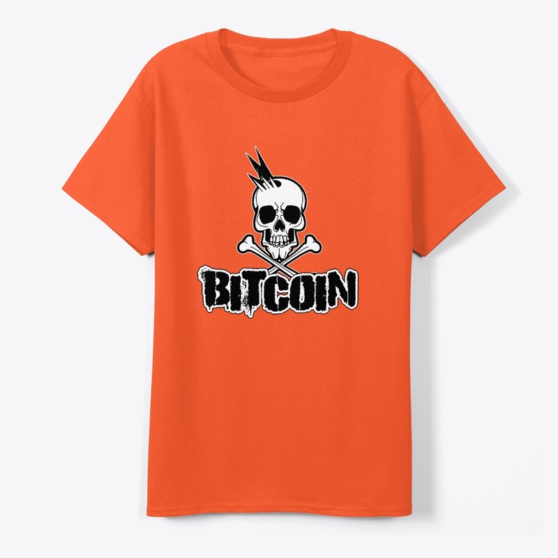 BITCOIN RANCID STYLE (BLACK SKULL PRINT)