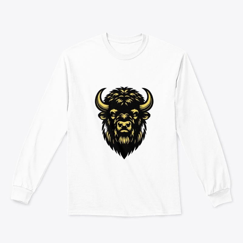 Angry Bison Head Design