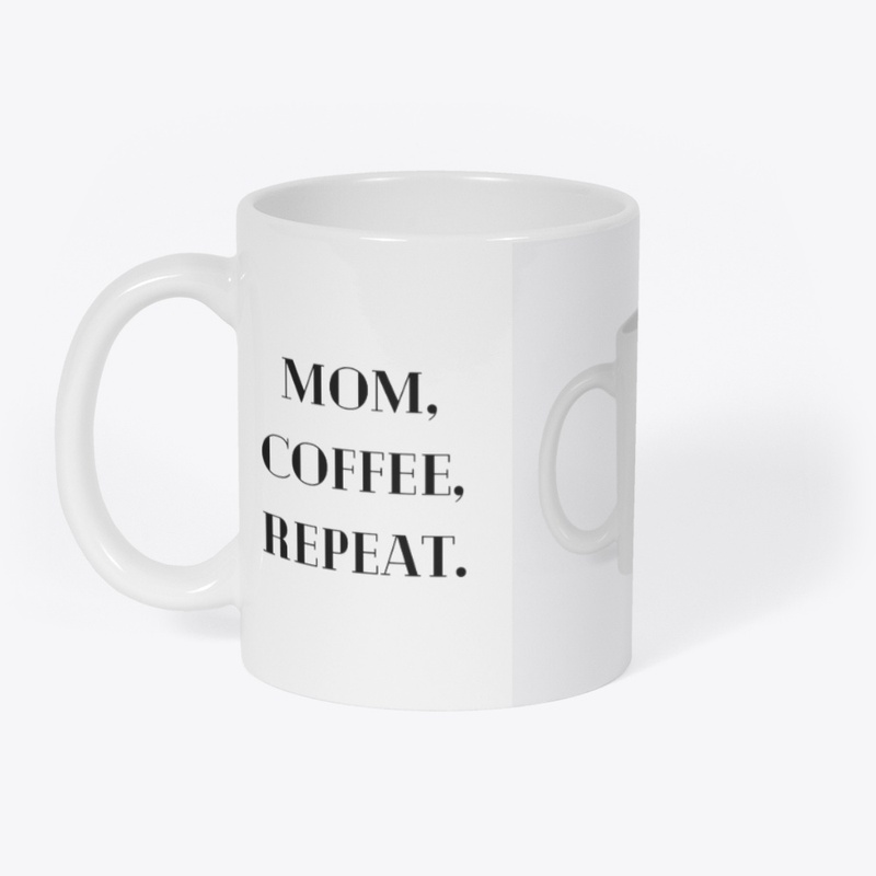 "Mom, Coffee, Repeat" Tee: Available!