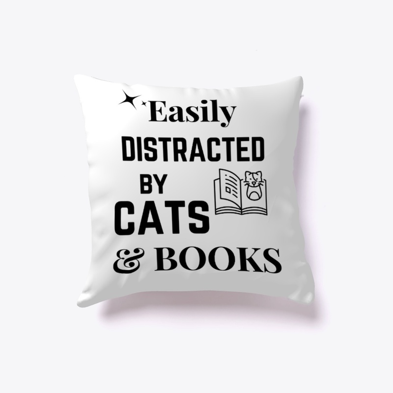 Easily Distracted By Cats & Books