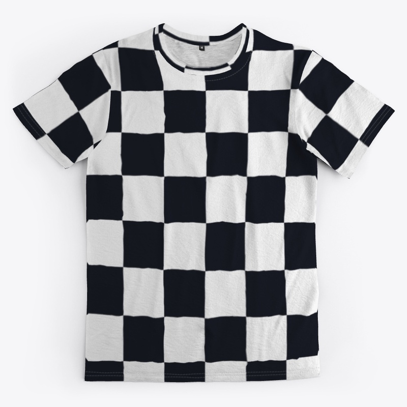 Black White Checker Board Check Pattern