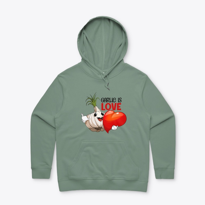 Womens Garlic Is Love (Black Lettering)