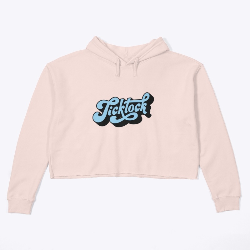 Tick-tock women’s crop hoodie 