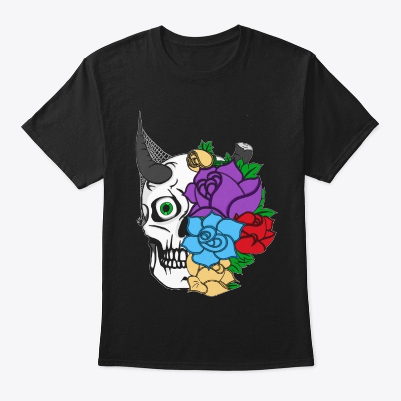 Demon Skull and Roses