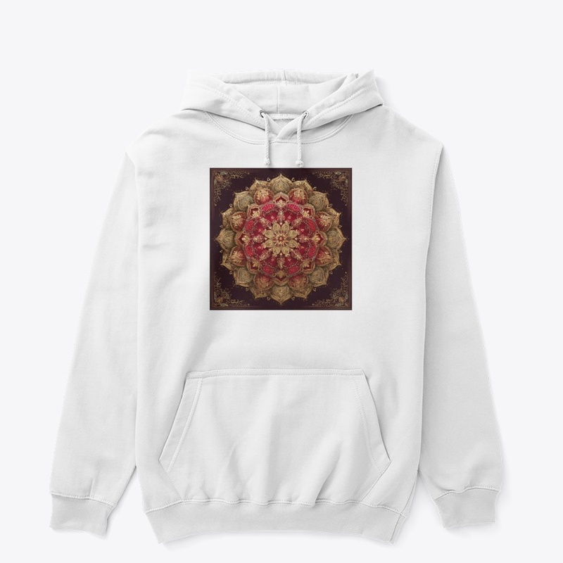Red Gold Mandala Vintage Design