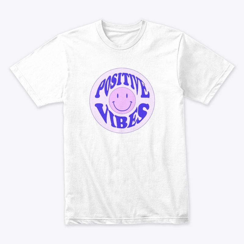 Positive Vibes: Purple Retro Smiley Tee