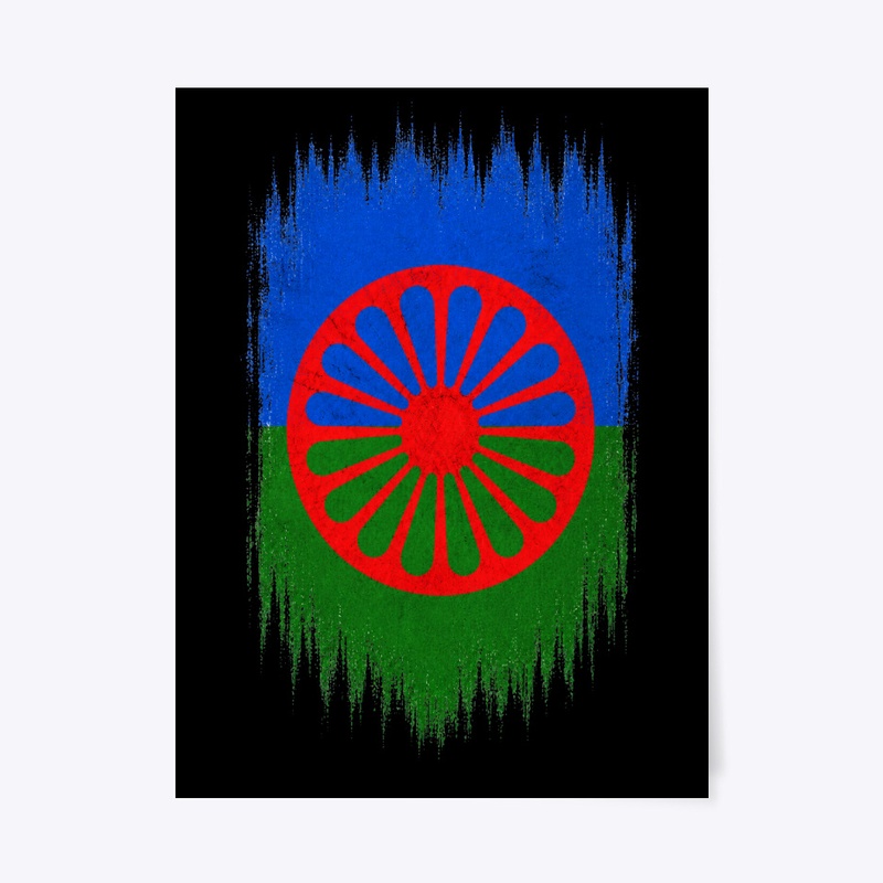 Roma Romani Pride Flag Wheel Heritage