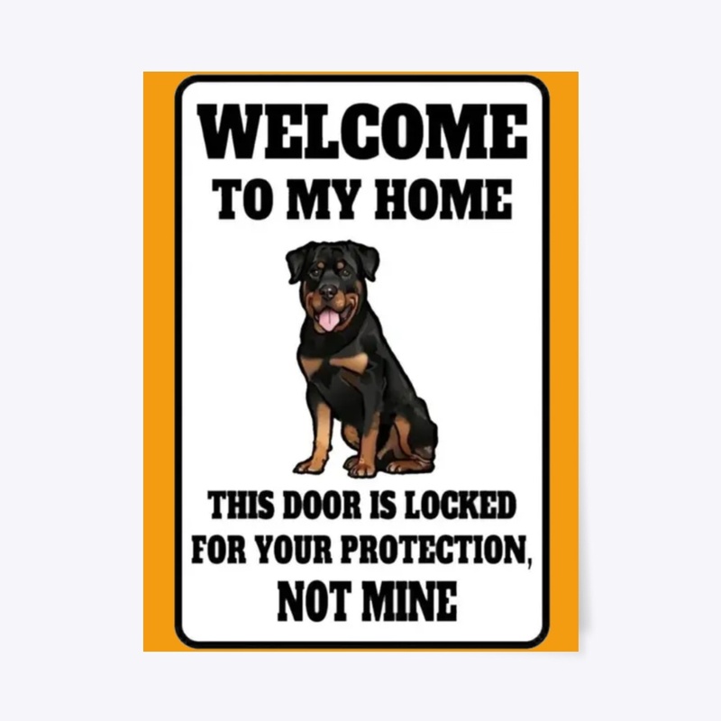 Rottweiler Warning Sign