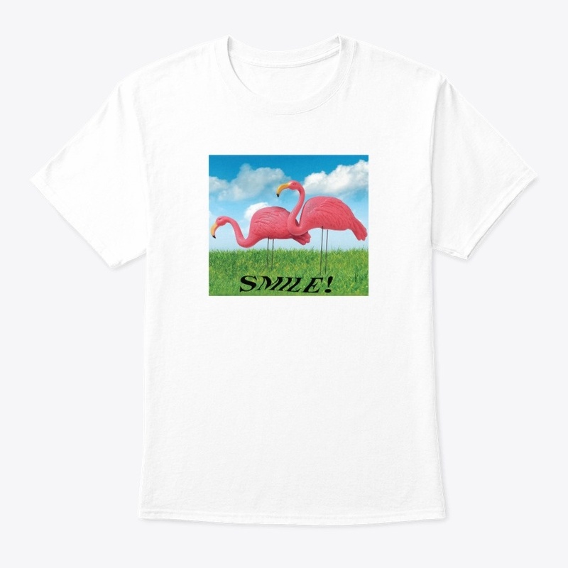 SMILE! Lawn Flamingo T-Shirt