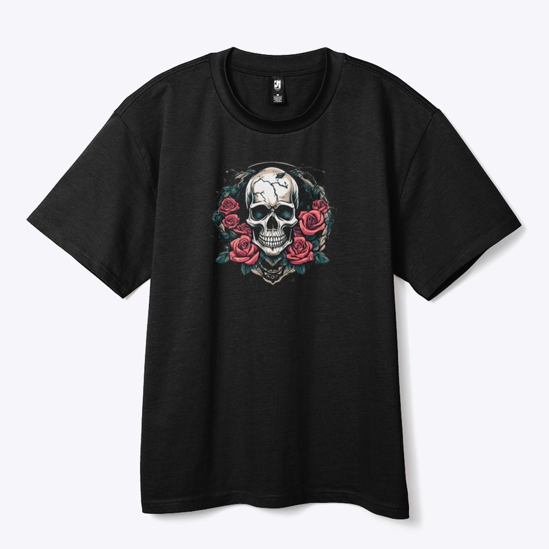 "Blooms of Mortality: Skull and Roses"