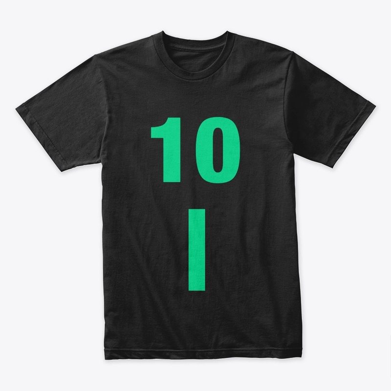 round neck t shirt with green printed