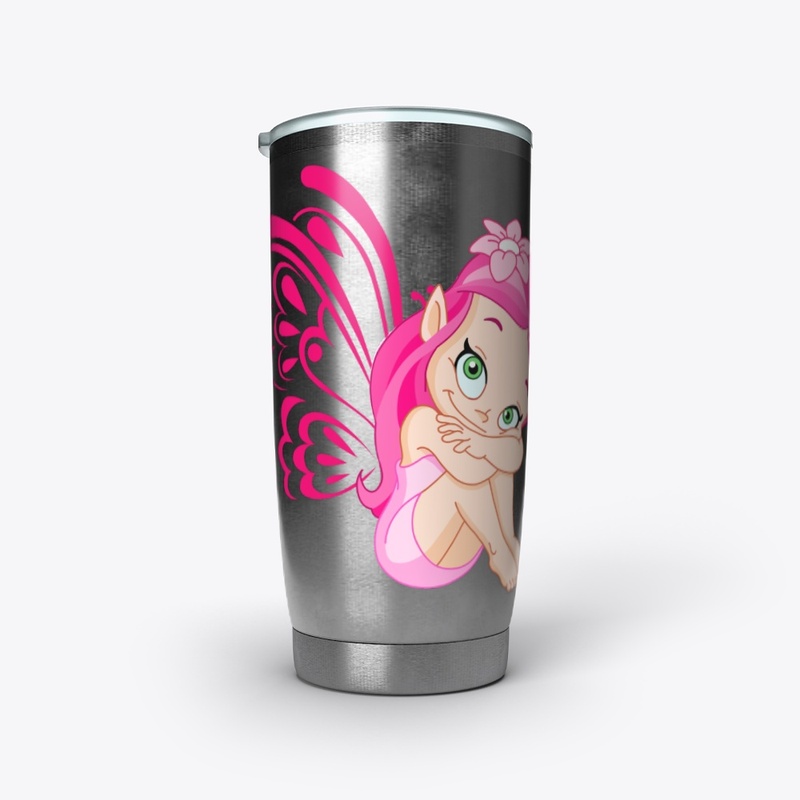 Cute Pink Fairy Butterfly Girl 