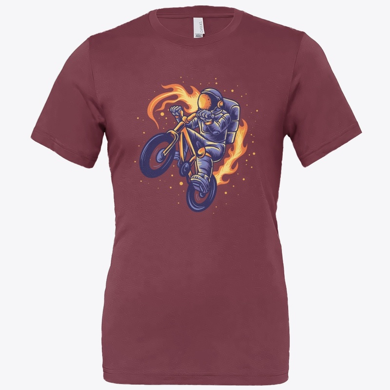 Cosmic Rider Flaming BMX T-Shirt