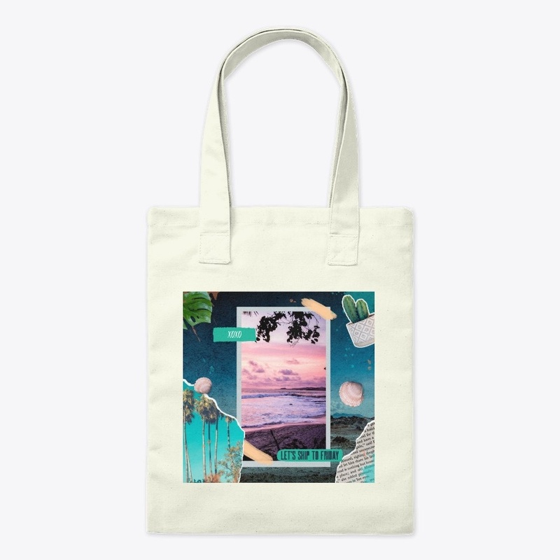 Pink sunset beach design t-shirt and mug