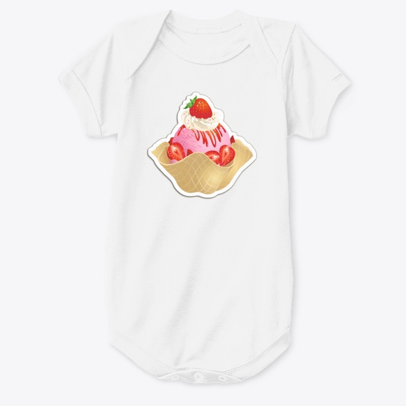 STRAWBERRY ICE-CREAM WITH STRAWBERRIES 