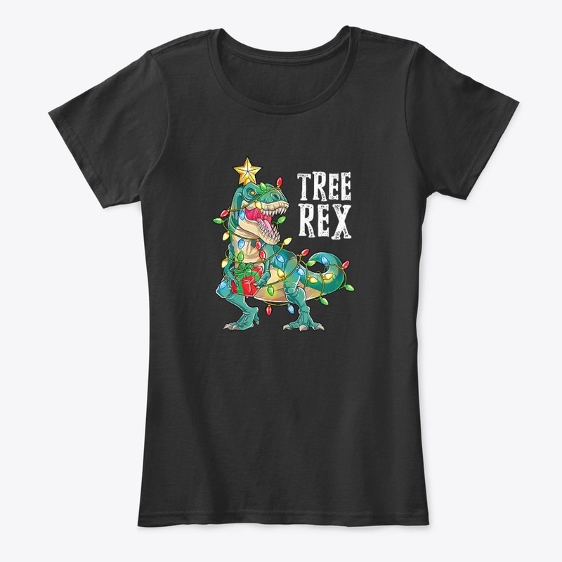 Dinosaur Christmas Tree Rex T-Shirt