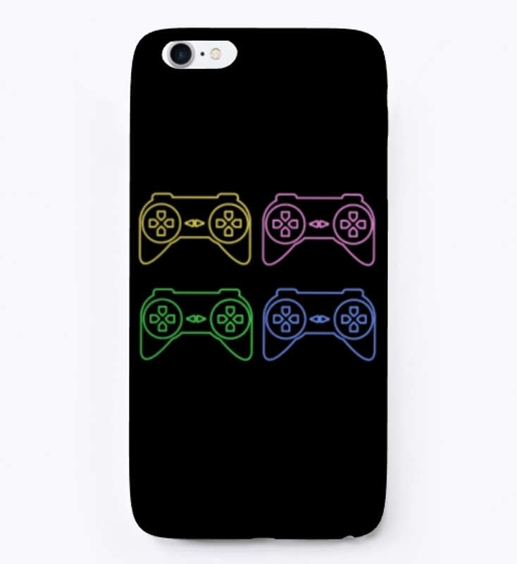 a colourful controller ,T-shirt.