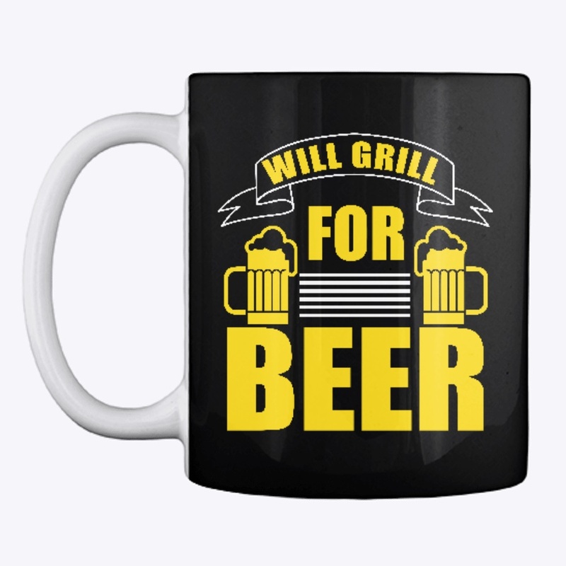 Will Grill for Beer BBQ & Beer Shirt