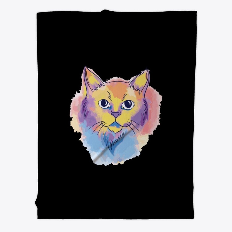 Watercolor cat Best gift