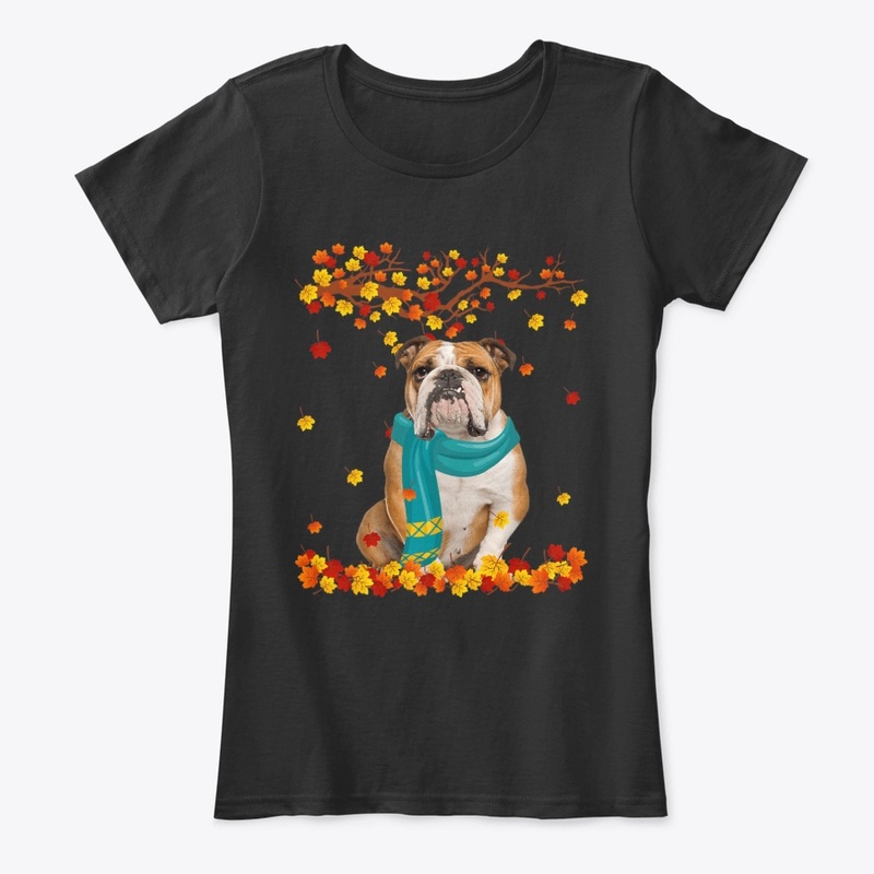 Fun English Bulldog Thanksgiving Autumn